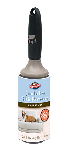 Spotty Jumbo Extra Sticky, Adhesive Lint Roller Pet Cat & Dog Hair Remover for Clothes and Furniture, 60 Sheet ct - size: 60 Count (Pack of 1)