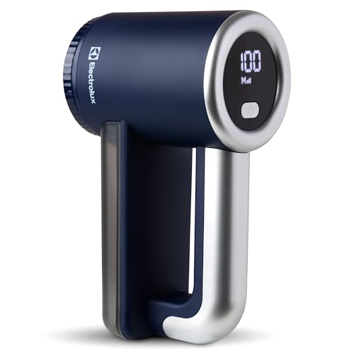 Electrolux Rechargeable Fabric Shaver | 3-Speed Lint Remover for Clothes & Furniture | Eliminates Fuzz & Pilling | Electric Lint Shaver with LED Display & Type-C Fast Charging Port - Blue - color: Blue