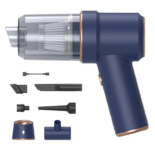 Car Vacuum Cleaner, Handheld Vacuum Cordless, Aspiradora Y Sopladora para Carro, Portable Rechargeable Handheld Vacuum with Blower (Blue-Premium Version) - color: Blue-premium Version