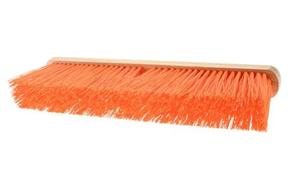 PRO SOURCE Heavy Duty Orange Bristle Pushbroom Head with Threaded Block: 24" Wide - size: 24 inch