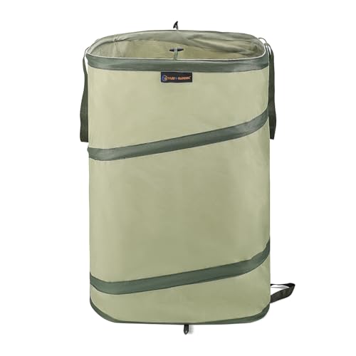 YUDI & GARDEN 46 Gallon Square Collapsible Yard Waste Containers | Collapsible Trash Can, For Collecting Weeds, Leaf, Yard and Party Waste