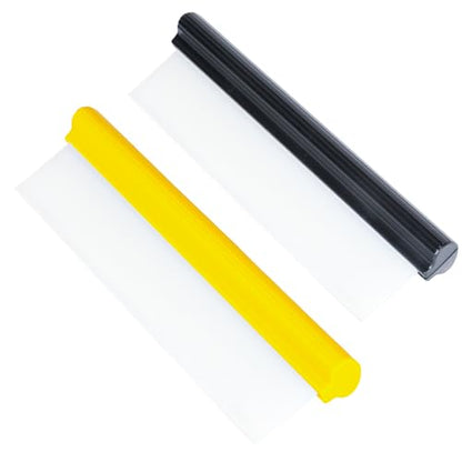Car Squeegee,12 inch Silicone Squeegee, 2 Pack Automotive Water Wiper for Car Drying,Flexible T-Bar Water Blade for Car,Windshield,Glass,Window,Mirror,Bathroom,Auto Squeegee (Yellow+Black) - color: Yellow+black