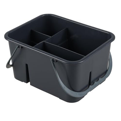 Plastic Cleaning Tool Caddy, Storage Caddy with Handle, Deep Grey