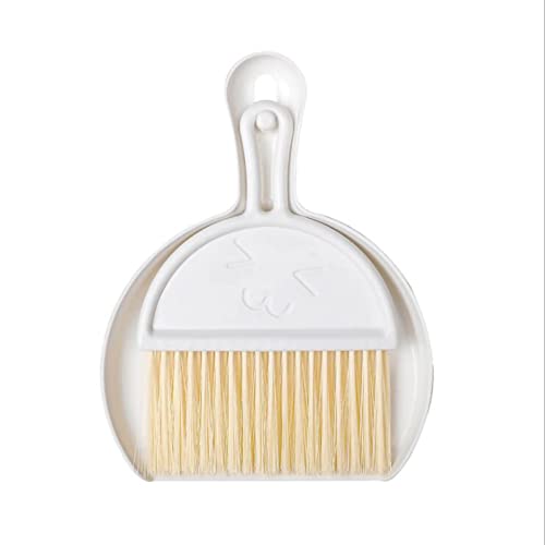Mini Dust Pan with Broom Set, Small Dustpan and Brush Set, Hand Broom and Dust Pan for Desk, Housekeeping, Office, Kitchen, Pet Nest - size: White, style: White