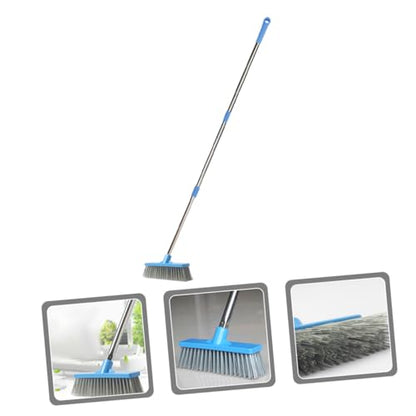 Long Handle Floor Scrub Brush with Stiff Bristles Versatile Cleaning Tool for Tiles Bathrooms Patios and Garages Convenient Storage and Easy Use