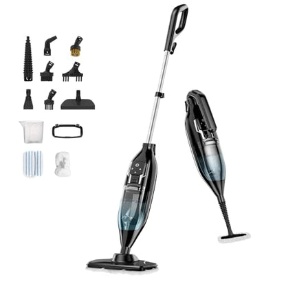 Steam Mop, 12-in-1 Powerful Handheld Steam Cleaner Detachable Steam Mops for Floor Cleaning, 565ML Removable Tank, 23FT Power Cable, MultiPurpose Steamer for Hardwood, Tile, Grout, Furniture