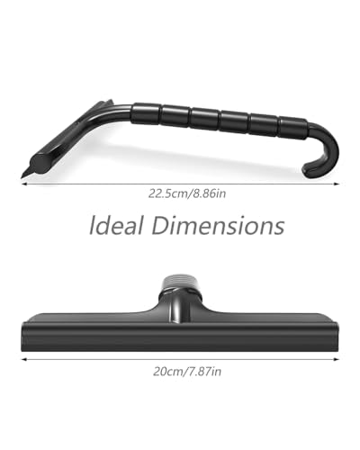 Shower Squeegee for Shower Glass Doors, 8 in Ergonomic Silicone Blade | Multi-Surface Bathroom Squeegee - Tile Window Mirror Home Car Cleaner Tool, Built-in Hook, Rust-Proof, Streak-Free No-Squeak