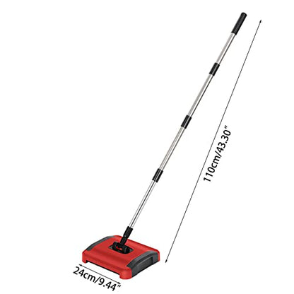Efficient Sweeper Broom Rotatory Brush Sweeping Machine Floor Built-in Trash Can Carpet Carpet Rotatory Efficient Brush Household Sweeping Machine Manual Floor