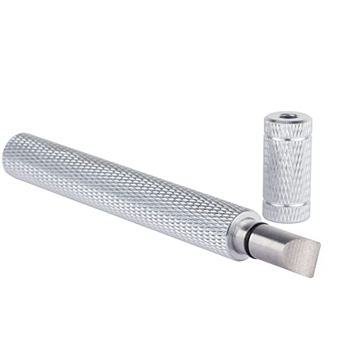 Bulex Golf Club Groove Sharpener, Re-Grooving Tool and Cleaner for Wedges & Irons - Generate Optimal Backspin - Suitable for U & V-Grooves - color: Silver