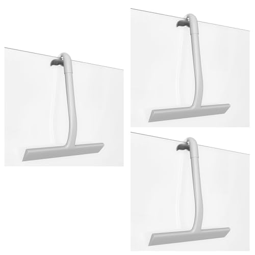 Silicone Shower Squeegee for Glass Doors, 10-Inch All-in-One Squeegee with Built-in Hook, Streak-Free Cleaner Tool for Bathroom, Window, Mirror, Tile Wall, Car, Black - color: Lygsq-gray-3pcs