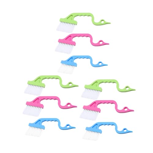9pcs Swan Shape Window Groove Brush Handheld Cleaning Tool for Window Track Screen and Groove