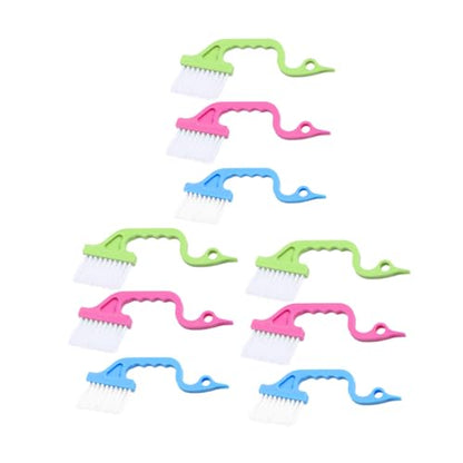 9pcs Swan Shape Window Groove Brush Handheld Cleaning Tool for Window Track Screen and Groove