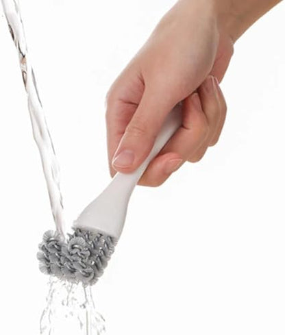 1 Pack Double-Ended Slot Cleaning Brush, Groove Crevice Cleaning Tool for Kitchen BBQ Grate Bathroom Home, White - color: White