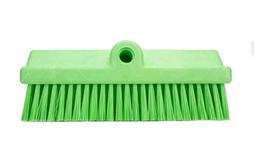 SPARTA 40423EC75 Plastic Floor Scrub Brush, Wall Brush, Equipment Brush With Nonabsorbent Bristles For Industrial Kitchens, Hospitals, Commercial Cleaning, 4 Inches, Lime - color: Lime