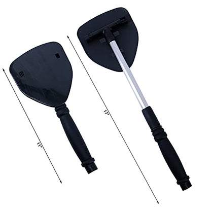 POLYTE Pivoting Windshield Glass Cleaning Tool Extendable Aluminum Handle w/9 Premium Microfiber Covers, Triangle Plate