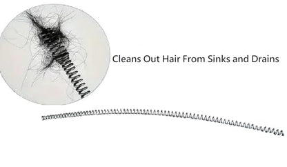 Manual Drain Snake & Auger Tool – Metal Cable Clog Remover for Sinks, Showers, Bathtubs & Bathroom Drains – Hair and Food Drain Cleaner for Kitchen and Home Use