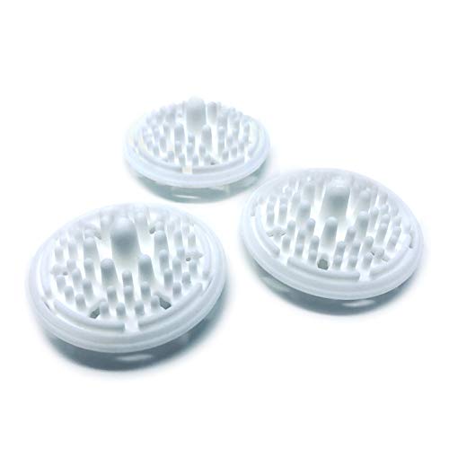 Paint Puck Paint Brush Cleaner (3-Pack, White) – Reusable Silicone Insert with Suction & Nubs for Cleaning Acrylic, Oil & Watercolor Brushes – Fits Cups for Classroom, Studio & Home Use - color: White