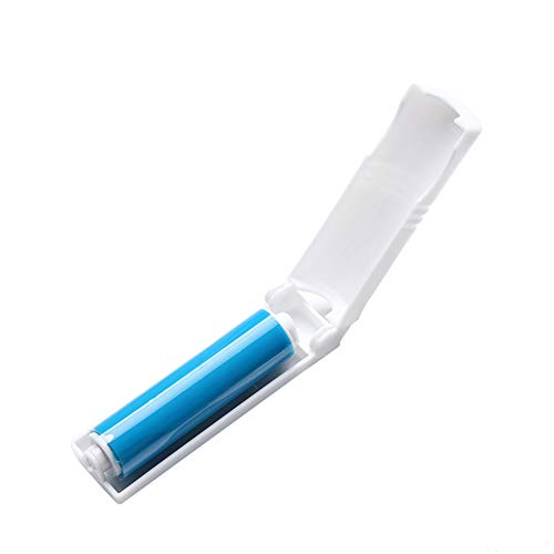 Lint Roller Washable Reusable Blue PVC with Foldable Cover for Travel, Strong Adhesive Hair and Dust Removal for Clothing Wool Sheets Home Care