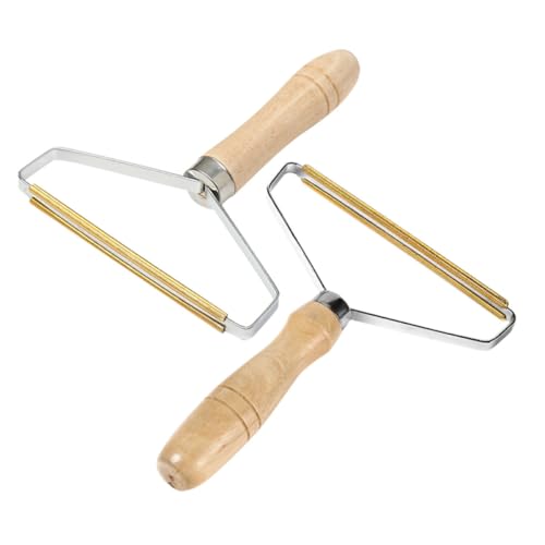 STOBAZA 2 Pcs Portable Pet Hair Remover for Carpet and Car Mats Large Hair Removal Area Stainless Steel Scraper for Dog at Home and Car