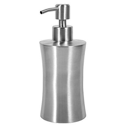 Stainless Steel Liquid Soap Dispenser, Pump Design with Wide Open Mouth for Easy Refill, Refillable Shampoo Lotion Bottl - color: 400ml
