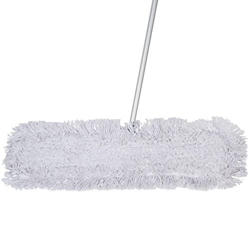 Commercial Dust Mop – 30 Inch Floor Sweeper for Hardwood, Reusable Cotton Mop Head, Extendable Handle, Dry Mop for Floor Cleaning & Janitorial Supplies - size: 30x5 Inch (Pack of 1)