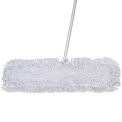 Commercial Dust Mop – 30 Inch Floor Sweeper for Hardwood, Reusable Cotton Mop Head, Extendable Handle, Dry Mop for Floor Cleaning & Janitorial Supplies - size: 30x5 Inch (Pack of 1)