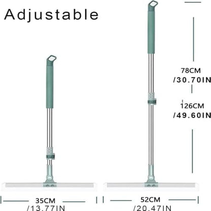 Multifunction Scraping Broom Silicone, Retractable Silicone Floor Magic Scrubroom for Floors, Glass, Windows.(Comes with 3 Replacement Silicone Strips) 52'' - color: 52''