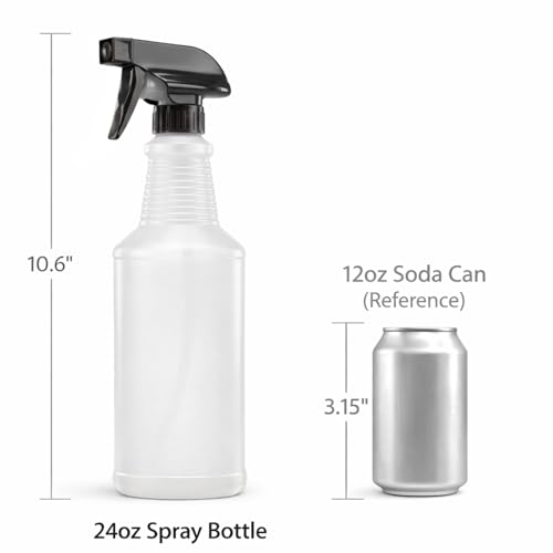 Bar5F Chemical-Resistant Spray Bottle – BPA-Free, Cleaning, Gardening, Hydrogen Peroxide, Rubbing Alcohol, Leak-Proof, Multipurpose, USA (Black (2-Pack) 24-Ounce) - style: Black (2-Pack) 24-Ounce