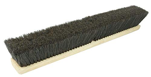 Weiler 42001 18" Block Size, Black Horsehair Fill, Fine Sweep Floor Brush, Natural - size: 18", style: Horsehair