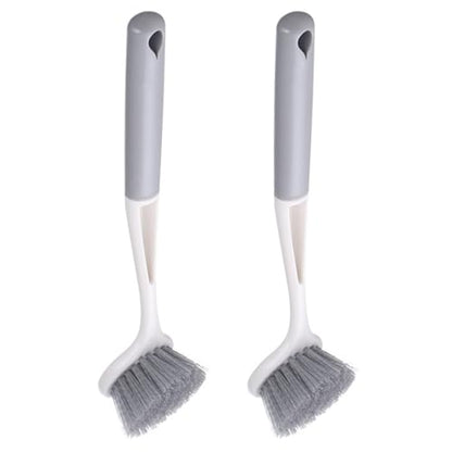 2Pcs Long Handle Dish Brushes Dish Brush with Handle Kitchen Scrub Brushes for Cleaning Pots Pans Sink