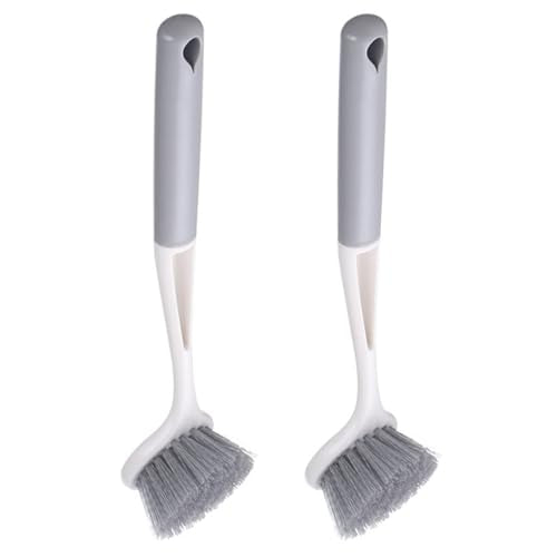 2Pcs Long Handle Dish Brushes Dish Brush with Handle Kitchen Scrub Brushes for Cleaning Pots Pans Sink