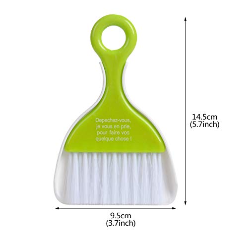 Saim Mini Dustpan and Brush Set, Kids Hand Broom and Dust Pan for Cleaning Table Countertop Keyboard Pets Hair and Small Messes Colour Random, Set of 4 - size: 4 Set