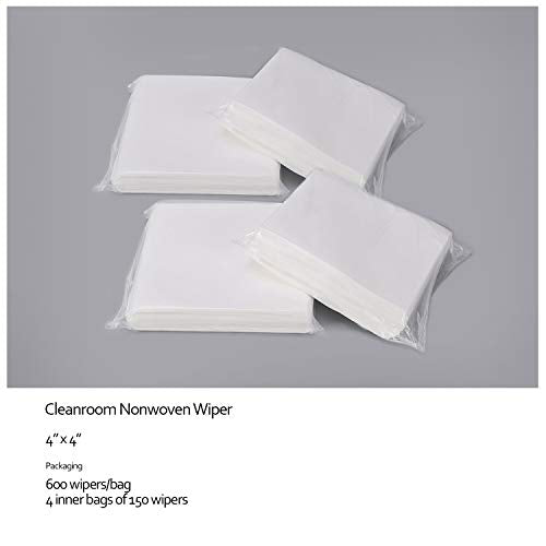 AAwipes Cleanroom Wipes Lint Free Wipes 4" x 4" Cellulose/Polyester Blend (4" x 4"-600 Pcs) Nonwoven Wipers (NW06804)