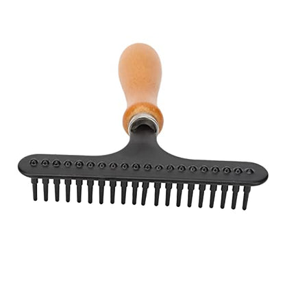 Handheld Carpet Rake, Hair Groomer Rug Rake, Carpet Groomer Rake, Shag Rug Rake, Cleaning Grooming Stainless Steel Hair Groomer Rug Rake for Beauty Salon, Deshedding Brush for Dogs
