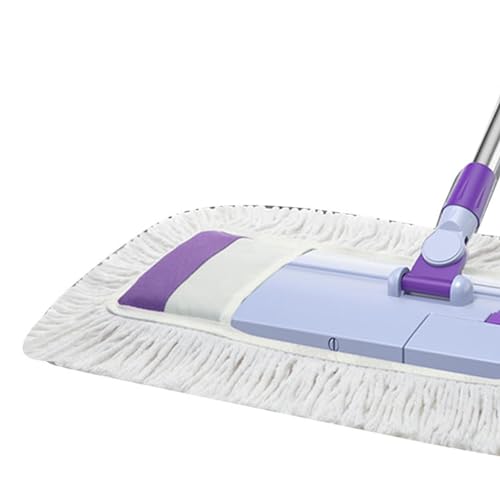 Flat Mop for Floor Cleaning, Wet and Dry Mop with Flexible Flat Head, Efficient Dust Dirt Adsorption, Telescopic Handle 33.86 - 49.21in for Home Hardwood Tile Floors
