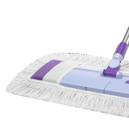 Flat Mop for Floor Cleaning, Wet and Dry Mop with Flexible Flat Head, Efficient Dust Dirt Adsorption, Telescopic Handle 33.86 - 49.21in for Home Hardwood Tile Floors