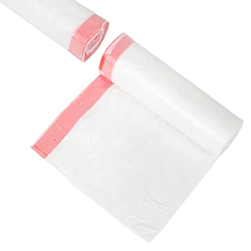 Ultra Thick Heavy Duty Plastic 15 Gallon Drawstring Trash Bags Large 80 Count White Leak Proof Garbage Bags for Tall Kitchen Home Office Outdoor - size: 1 Count (Pack of 80)