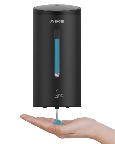 AIKE Classic Automatic Soap Dispenser,25 oz Liquid Wall Mount,MatteBlack Stainless Steel Finish Model AK1205E - color: Matteblack Stainless Steel