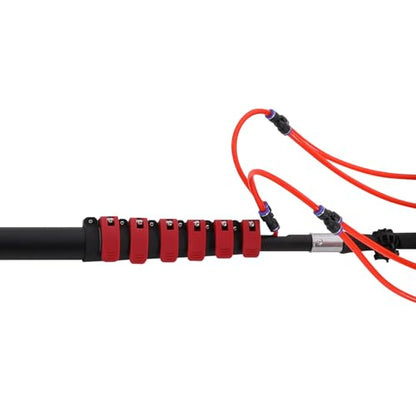Window Cleaning Pole Kit, Solar Panel Water Fed Brush, 5.28-29.53ft Telescoping Pole, Washing Equipment Window Cleaner Tool for Window, Roof and Outdoor Cleaning - size: 29.53FT