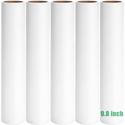 9.8 inch Large Lint Roller Refills Only, 9.8'' Extra-Wide Lint Roller Refill Pack of 5 Rolls Total 300 Sheets for Pet Hair Remover Home Floor Carpet Clothing Sofa Cleaning (9.8'' Wide) - size: 9.8'' Wide (Pack of 5, Total 300 Sheets)