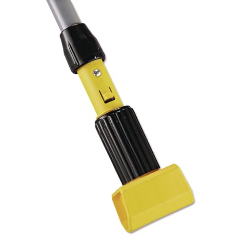 Rubbermaid Commercial Products Gripper 60" Aluminum Wet Mop Handle, Gray, for Professional/Industrial Floor Cleaning, Compatible with 5" Headband Mops - color: Aluminum Grey, size: 60", style: Aluminum
