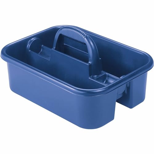 Akro-Mils 09185 Plastic Tote Tool & Supply Cleaning Caddy with Handle, (18-3/8-Inch x 13-7/8-Inch x 9-Inch), Blue (09185BLUE) - color: Blue