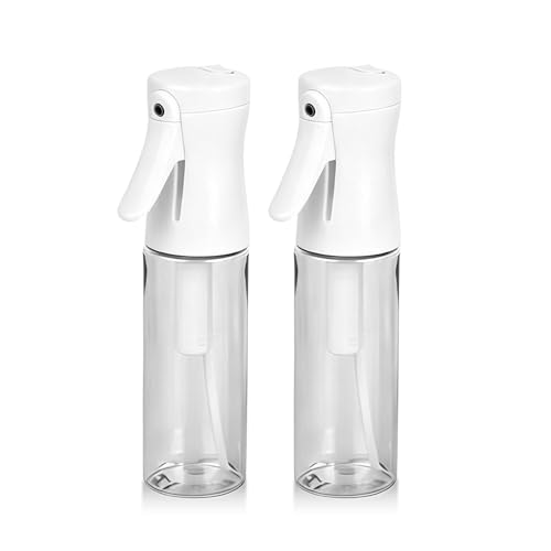 Spray Bottle for Hair, 2 Pack 95ml Small Continuous Water Mist Spray Bottle, Ultra Fine Mist for Face, Hairstyling, Salon, Cleaning, Toners, Hydration & Makeup, Travel Size Leak-Proof Bottles White - color: White, size: 95ml-2 Pack