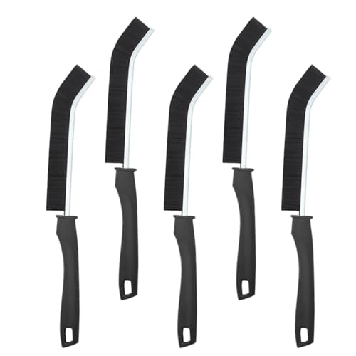 Abaodam 5pcs Hard-bristled Crevice Cleaning Brushes for Household Use Small Gap Scrub Brushes for Kitchen Tiles and Bathroom Grout Steel Alloy OPP Bag for Tight Spaces
