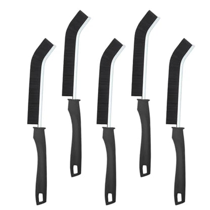 Abaodam 5pcs Hard-bristled Crevice Cleaning Brushes for Household Use Small Gap Scrub Brushes for Kitchen Tiles and Bathroom Grout Steel Alloy OPP Bag for Tight Spaces