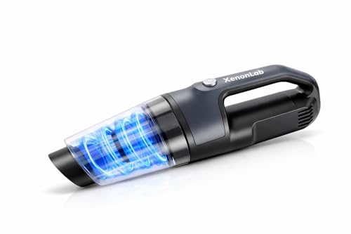 Handheld Vacuum Cordless 1.1 Pounds Car Vac 10000PA Hand Held Vacuums 4-in-1 Hand Vac Cordless Rechargeable HEPA Filter Large Capacity Dust Cup for Car Office Home Pets Hair (Gray) - color: Pale Gray