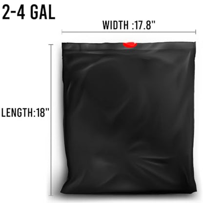 BEIDOU-PAC 2-4 Gallon Trash Bags Drawstring, 200 Count Bulk Value Pack, Black & Unscented Small Multi-purpose Garbage Bags for Business Home Bathroom Kitchen Commercial and Industrial - style: 2-4 Gallon |200 Count(Value Pack)