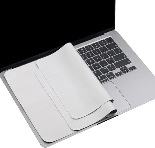 2 Pack Microfiber Liner Cleaning Cloth 15" 16" MacBook Air/MacBook Pro Screen Keyboard Imprint Protection, Keyboard Protector Compatible with MacBook Air 15.3" /MacBook Pro 15"/MacBook Pro 16" - color: Grey（2 Pack）, size: 13.19" x 8.66"