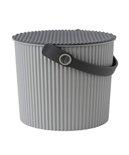 Yawata Kasei 233138 Omniutti Bucket with Lid, Luxe Gray, S 2.1 gal (8 L) sceltevie omnioutil Natural Luxe - color: Luxe Grey, style: Size S: 2.8 gal (