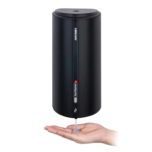 anydry 29fl.oz/850ml Commercial Automatic Liquid Soap Dispenser Wall-Mounted Large Capacity Model AD1209 Black - color: Black